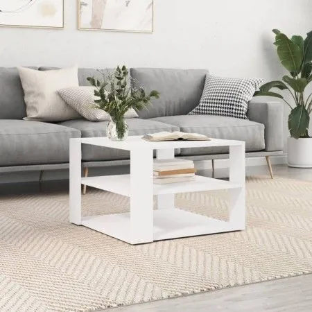 Mesa de centro madera de ingeniería blanco 59,5x59,5x40 cm de vidaXL, Mesas de centro - Ref: Foro24-834245, Precio: 38,57 €, ...