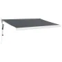 Toldo retráctil aluminio y tela gris antracita 3,5x2,5 m de vidaXL, Toldos - Ref: Foro24-3154587, Precio: 530,63 €, Descuento: %