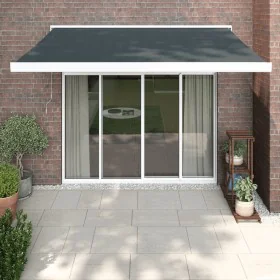 Toldo retráctil aluminio y tela gris antracita 3x2,5 m de vidaXL, Toldos - Ref: Foro24-3154586, Precio: 560,69 €, Descuento: %