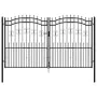 Schwarz beschichtetes Speerspitzen-Zauntor aus Stahl, 305 x 223 cm von vidaXL, Gartentore - Ref: Foro24-151098, Preis: 501,77...