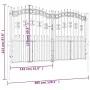 Black coated steel spear point fence gate 305x223cm by vidaXL, garden gates - Ref: Foro24-151098, Price: 501,77 €, Discount: %