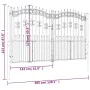 Schwarz beschichtetes Speerspitzen-Zauntor aus Stahl, 305 x 223 cm von vidaXL, Gartentore - Ref: Foro24-151098, Preis: 501,77...