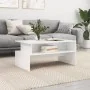 Glänzend weißer Couchtisch aus Holzwerkstoff, 90 x 55 x 42,5 cm von vidaXL, Couchtisch - Ref: Foro24-834282, Preis: 54,69 €, ...