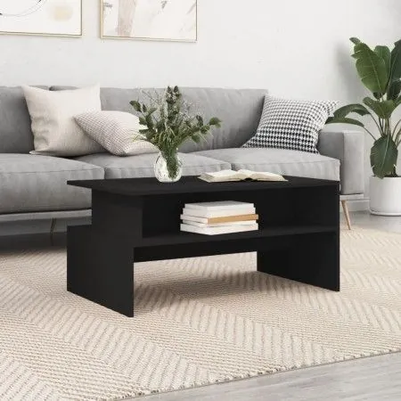 Mesa de centro madera de ingeniería negro 90x55x42,5 cm de vidaXL, Mesas de centro - Ref: Foro24-834279, Precio: 50,48 €, Des...