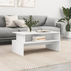 Mesa de centro madera de ingeniería blanco 90x55x42,5 cm de vidaXL, Mesas de centro - Ref: Foro24-834278, Precio: 44,06 €, De...