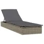 Tumbona 1 ud con cojín ratán sintético gris 201x55x62 cm de vidaXL, Tumbonas - Ref: Foro24-319631, Precio: 168,64 €, Descuent...