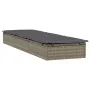 Tumbona 1 ud con cojín ratán sintético gris 201x55x62 cm de vidaXL, Tumbonas - Ref: Foro24-319631, Precio: 168,64 €, Descuent...