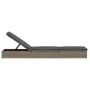 Tumbona 1 ud con cojín ratán sintético gris 201x55x62 cm de vidaXL, Tumbonas - Ref: Foro24-319631, Precio: 168,64 €, Descuent...