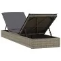 Tumbona 1 ud con cojín ratán sintético gris 201x55x62 cm de vidaXL, Tumbonas - Ref: Foro24-319631, Precio: 168,64 €, Descuent...