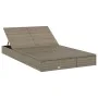 Tumbona 2 personas ratán sintético con cojines gris de vidaXL, Tumbonas - Ref: Foro24-319646, Precio: 266,54 €, Descuento: %