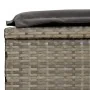 Tumbona 2 personas ratán sintético con cojines gris de vidaXL, Tumbonas - Ref: Foro24-319646, Precio: 266,54 €, Descuento: %