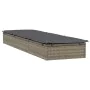 1 sun lounger with gray synthetic rattan table by vidaXL, Loungers - Ref: Foro24-319633, Price: 178,90 €, Discount: %