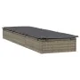 Tumbona 1 ud con mesita ratán sintético gris de vidaXL, Tumbonas - Ref: Foro24-319633, Precio: 178,90 €, Descuento: %