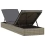 1 sun lounger with gray synthetic rattan table by vidaXL, Loungers - Ref: Foro24-319633, Price: 178,90 €, Discount: %