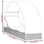 Tumbona con toldo redondo ratán sintético negro 211x57x140 cm de vidaXL, Tumbonas - Ref: Foro24-319644, Precio: 188,65 €, Des...
