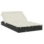 Tumbona 2 personas toldo plegable ratán PE negro 213x118x97 cm de vidaXL, Tumbonas - Ref: Foro24-319650, Precio: 280,83 €, De...