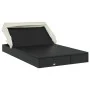 Tumbona 2 personas toldo plegable ratán PE negro 213x118x97 cm de vidaXL, Tumbonas - Ref: Foro24-319650, Precio: 280,83 €, De...