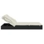 Tumbona 2 personas toldo plegable ratán PE negro 213x118x97 cm de vidaXL, Tumbonas - Ref: Foro24-319650, Precio: 280,83 €, De...