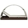Tumbona 2 personas toldo redondo ratán PE marrón 211x112x140 cm de vidaXL, Tumbonas - Ref: Foro24-319653, Precio: 307,33 €, D...