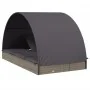 Tumbona 2 personas toldo redondo ratán PE gris 211x112x140 cm de vidaXL, Tumbonas - Ref: Foro24-319655, Precio: 300,91 €, Des...