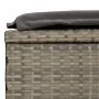 Tumbona 2 personas toldo redondo ratán PE gris 211x112x140 cm de vidaXL, Tumbonas - Ref: Foro24-319655, Precio: 300,91 €, Des...
