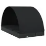 Tumbona 2 personas toldo redondo ratán PE negra 211x112x140 cm de vidaXL, Tumbonas - Ref: Foro24-319656, Precio: 303,23 €, De...