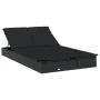 Tumbona 2 personas toldo redondo ratán PE negra 211x112x140 cm de vidaXL, Tumbonas - Ref: Foro24-319656, Precio: 303,23 €, De...