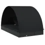 Tumbona 2 personas toldo redondo ratán PE negra 211x112x140 cm de vidaXL, Tumbonas - Ref: Foro24-319656, Precio: 303,23 €, De...