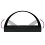 Tumbona 2 personas toldo redondo ratán PE negra 211x112x140 cm de vidaXL, Tumbonas - Ref: Foro24-319656, Precio: 303,23 €, De...