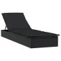 2 pcs sun loungers with black synthetic rattan table by vidaXL, Loungers - Ref: Foro24-319636, Price: 334,07 €, Discount: %