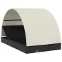 Tumbona 2 personas toldo redondo ratán PE negro 211x112x140 cm de vidaXL, Tumbonas - Ref: Foro24-319654, Precio: 290,42 €, De...