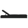 Tumbona 1 ud con cojín ratán sintético negro 201x55x62 cm de vidaXL, Tumbonas - Ref: Foro24-319632, Precio: 165,79 €, Descuen...