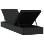 Tumbona 1 ud con cojín ratán sintético negro 201x55x62 cm de vidaXL, Tumbonas - Ref: Foro24-319632, Precio: 165,79 €, Descuen...