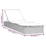Tumbona 1 ud con cojín ratán sintético negro 201x55x62 cm de vidaXL, Tumbonas - Ref: Foro24-319632, Precio: 165,79 €, Descuen...