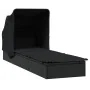 Tumbona con toldo plegable ratán sintético negro 213x63x97cm de vidaXL, Tumbonas - Ref: Foro24-319640, Precio: 159,99 €, Desc...
