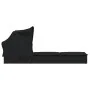 Tumbona con toldo plegable ratán sintético negro 213x63x97cm de vidaXL, Tumbonas - Ref: Foro24-319640, Precio: 159,99 €, Desc...