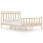 Bettgestell aus Massivholz 140x190 cm von vidaXL, Betten und Lattenroste - Ref: Foro24-3105360, Preis: 126,53 €, Rabatt: %