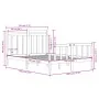 Bettgestell aus Massivholz 140x190 cm von vidaXL, Betten und Lattenroste - Ref: Foro24-3105360, Preis: 126,53 €, Rabatt: %