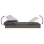 Tumbona con toldo plegable ratán sintético gris 213x63x97cm de vidaXL, Tumbonas - Ref: Foro24-319639, Precio: 190,85 €, Descu...