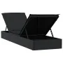 Tumbona 1 ud con mesita ratán sintético negro de vidaXL, Tumbonas - Ref: Foro24-319634, Precio: 181,60 €, Descuento: %