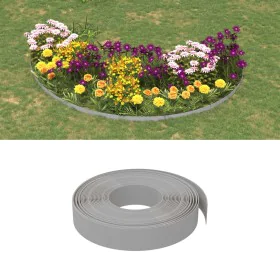 Borduras de jardín 4 uds polietileno gris 10 m 10 cm de vidaXL, Ribetes y bordes para jardín - Ref: Foro24-3155430, Precio: 6...