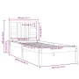 Honey brown solid wood bed frame 100x200 cm by vidaXL, Beds and slatted bases - Ref: Foro24-3105398, Price: 102,33 €, Discoun...