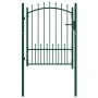 Puerta de valla con picos acero verde 100x125 cm de vidaXL, Puertas de jardín - Ref: Foro24-146394, Precio: 161,96 €, Descuen...