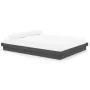 Gray solid wood bed frame King Size 150x200 cm by vidaXL, Beds and slatted bases - Ref: Foro24-819914, Price: 124,41 €, Disco...
