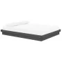 Gray solid wood bed frame King Size 150x200 cm by vidaXL, Beds and slatted bases - Ref: Foro24-819914, Price: 124,41 €, Disco...