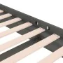 Gray solid wood bed frame King Size 150x200 cm by vidaXL, Beds and slatted bases - Ref: Foro24-819914, Price: 124,41 €, Disco...