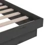 Gray solid wood bed frame King Size 150x200 cm by vidaXL, Beds and slatted bases - Ref: Foro24-819914, Price: 124,41 €, Disco...