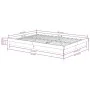 Gray solid wood bed frame King Size 150x200 cm by vidaXL, Beds and slatted bases - Ref: Foro24-819914, Price: 124,41 €, Disco...