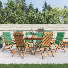 Sillas de jardín reclinables y cojines 6 uds madera maciza teca de vidaXL, Sillas de jardín - Ref: Foro24-3196498, Precio: 1,...