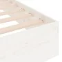 White solid wood bed frame 120x200 cm by vidaXL, Beds and slatted bases - Ref: Foro24-820048, Price: 108,66 €, Discount: %
